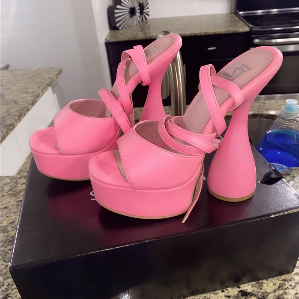 Pink Belle Cone Heel Sandals 🎀